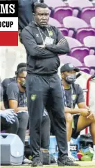  ?? (Photo: AFP) ?? Jamaica’s Head Coach Theodore Whitmore looks on during the Group C Gold Cup match against Suriname at Exploria Stadium in Orlando, Florida, on Monday.