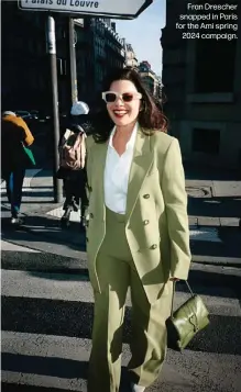  ?? ?? Fran Drescher snapped in Paris for the Ami spring 2024 campaign.