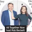  ??  ?? All Together Now host Rob Beckett and Geri Horner