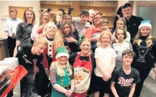  ??  ?? Tytheringt­on School students stepped in when an elderly people’s Christmas party was cancelled