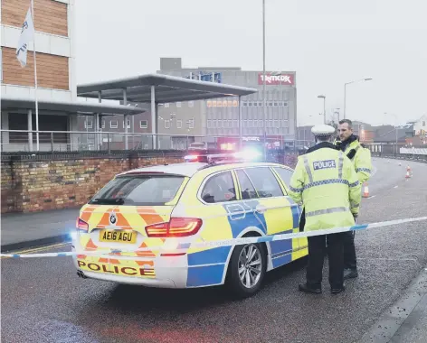  ??  ?? Police closed the road following the incident