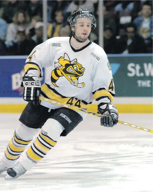  ??  ?? David Pszenyczny, seen with the 2004 Sarnia Sting, says a former coach saw him beaten with a belt during an initiation ritual and even took part briefly.