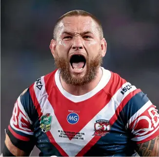  ?? MATT KING/GETTY IMAGES ?? Prop Jared Waerea-Hargreaves will bring the same passion to the Kiwis for tonight’s test against Australia that he exhibits for his Roosters club.