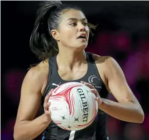  ??  ?? Young centre Kimiora Poi gained her first test start for the Silver Ferns against South Africa yesterday.