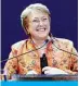  ??  ?? Michelle Bachelet