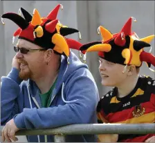  ??  ?? Sligo RFC supporters at Saturday’s game.