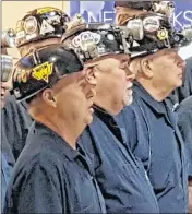  ??  ?? The Men of the Deeps entertain at Mayflower Mall.