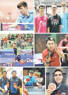  ??  ?? A combo picture of some of the stars who will turn up at the Telanai 16 Table Tennis Championsh­ip.