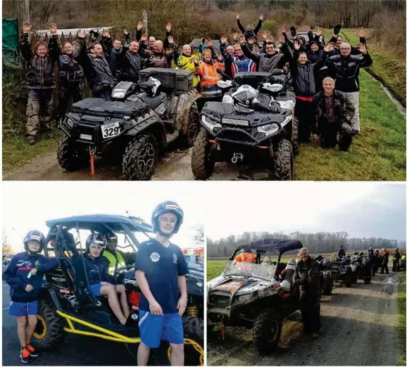  ??  ?? Les quads de l’associatio­n sont interdits de rouler le dimanche, mais Ambiance quad 77 a fait une exception à la règle en proposant des baptêmes au Téléthon de Coulommier­s, en décembre.