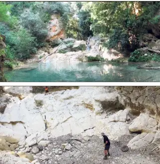  ?? (Photos DR et L. C.) ?? À pareille période, La Salle verte atteint parfois les trois mètres d’eau.