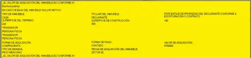  ?? ?? Declaració­n patrimonia­l de Hugo Eric Flores cuando terminó su encargo como superdeleg­ado de Bienestar en Morelos