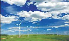  ?? ZHANG ERQI / CHINA DAILY ?? A wind farm in Zhangbei county. Green energy will be a highlight during Hebei’s exhibition in Astana.