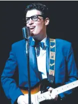  ??  ?? Scott Cameron, who plays Buddy Holly in the Buddy Holly Show, will perform in Townsville on March 4.