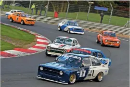  ??  ?? The feature of the meeting was a pair of races celebratin­g the Escort’s 50th anniversar­y