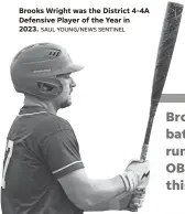  ?? SAUL YOUNG/NEWS SENTINEL ?? Brooks Wright was the District 4-4A Defensive Player of the Year in 2023.