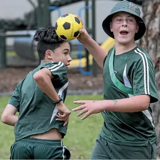  ?? PHOTO: IAIN MCGREGOR/STUFF ?? Yaldhurst School is one of six Christchur­ch schools learning to play k¯ı-o-rahi.