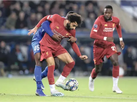  ??  ?? THE size of Tottenham’s task was underlined as Mohamed Salah and his teammates crushed Genk 4-1 away in the Champions League on Wednesday.