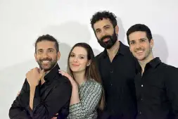  ?? ?? Voci e piano Morphin’ Quartet — Alessandro Regoli, Valentina Tramacere, Bruno Corazza ed Emiliano Begni — stasera alla Filarmonic­a