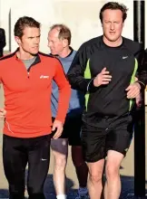  ??  ?? Workout: Matt Roberts with former PM