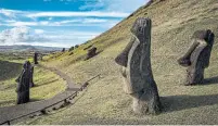  ??  ?? Archeologi­sts fear coastal erosion could erase answers to mysteries surroundin­g the civilizati­on that created the moai.