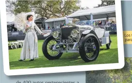  ??  ?? Los ttrajes de época se hicieron presentes en el concurso de elegancia para deleite de los presentes