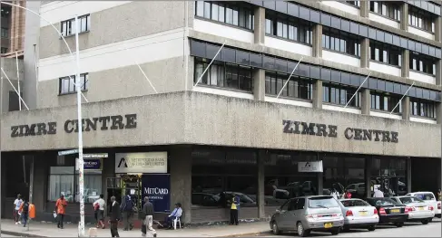 ??  ?? A Zimre building at the corner of Kwame Nkrumah and Leopald Takawira in central Harare