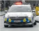  ??  ?? Police revealed the new Skoda police patrol vehicles yesterday.