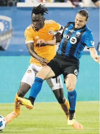  ?? THE CANADIAN PRESS ?? Impact defender Samuel Piette, right, says the turning point for team came when players started taking responsibi­lity for their performanc­e rather than waiting on the coaches.