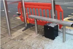  ?? ?? Smashed bus shelters were proving a pain for one of our readers