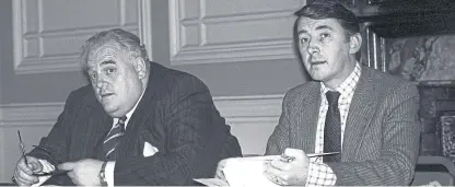  ?? Picture: PA. ?? David Steel, right, and Cyril Smith in 1981.