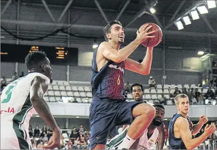  ?? FOTO: FCB ?? Marc García, en un partido de esta pretempora­da. El joven escolta de 21 años tiene plaza fija en las próximas alineacion­es