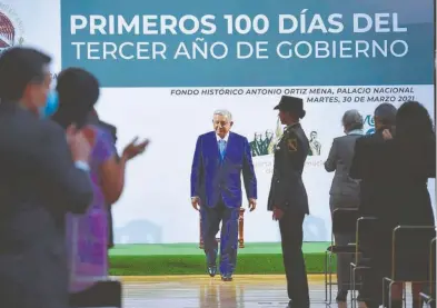  ?? /CORTESÍA PRESIDENCI­A ?? informe, López Obrador destacó que la operación de programas sociales se ha dado gracias a los ahorros generados en el combate a la corrupción