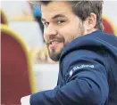  ?? Foto: EPA / Georgi Licovski ?? Weltmeiste­r Magnus Carlsen spielt sein fünftes WM-Turnier.