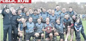  ??  ?? Happy times Trophy win was soon marred by controvers­y at Carrick club