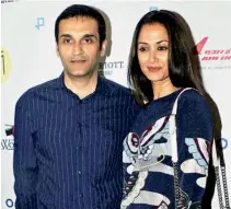  ??  ?? Gayatri Joshi with Vikas Oberoi