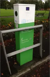  ??  ?? The E-Car charger at the Fair Green in Ardee.