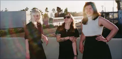  ??  ?? Left to right: Phoebe Bridgers, Julien Baker, and Lucy Dacus of the indie supergroup boygenius.