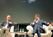  ??  ?? Dialoghi Bruno Vespa con Alessandro Russello, direttore del Corriere del Veneto