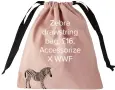  ??  ?? Zebra drawstring bag, £16, Accessoriz­e X WWF