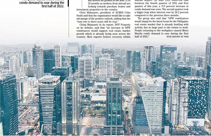  ?? Photograph courteSy of uNSpLaSh/oJ SerraNo ?? the philippine property sector is expected to recover in a year or two.