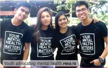  ?? FB ?? Youth advocating mental health.PMHA