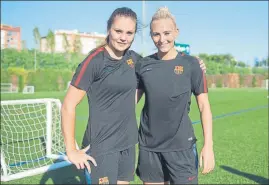  ?? FOTO: FCB ?? Lieke Martens y Toni Duggan podrían ir a jugar en verano a Estados Unidos