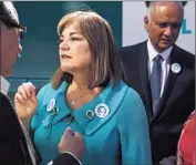  ??  ?? REP. LORETTA SANCHEZ was among the elected officials at the Covered California news conference.
