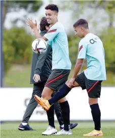  ?? ?? João Muniz em ação na preparação da seleção sub-17