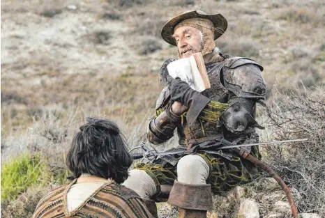  ?? FOTO: CONCORDE FILMVERLEI­H ?? Terry Gilliam hat seinen Filmtraum am Ende mit Jonathan Pryce (rechts) als Don Quixote und Adam Driver als Toby verwirklic­ht.