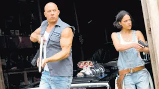  ?? AP ?? MIDDLE: Vin Diesel (left) and Michelle Rodriguez in a scene from ‘F9: The Fast Saga’.