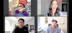  ??  ?? ACE first anniversar­y virtual event with (from top, left), Sea Princess, Miss Universe 2015 Pia Wurtzbach, ACE CEO Dene Schonknech­t and PH lead for ACE Frank Briones