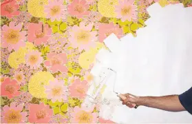  ??  ?? Painting over wallpaper is an easy way to transform walls