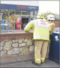  ?? Picture: Chris Davey FM4512093 ?? The scene at Tesco Express after a fire behind the store