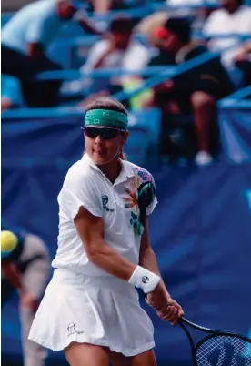  ?? Photograph: colaimages/Alamy ?? Carrie Cunningham at the US Open in 1992.